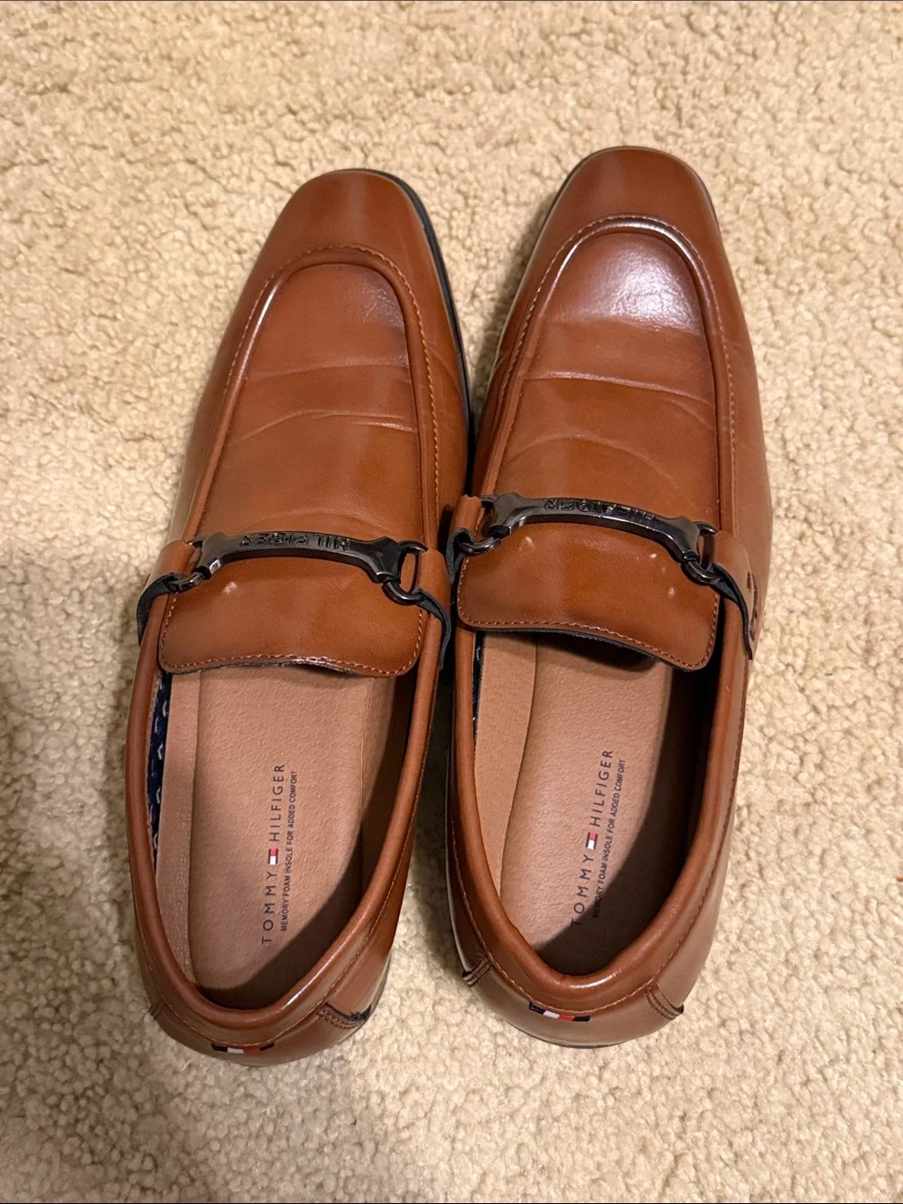 Tommy Hilfiger Men's Tan Leather Bit Loafers